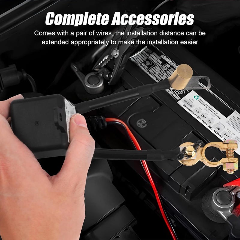 FEITON 2G 250A Remote Battery Disconnect Switch & 5 AWG Battery Cables, DC12V Top Post Negative Battery Kill Switch for Car RV Truck Wireless Anti-Theft Prevent Battery Drain(450A Starting Current) - Image 5